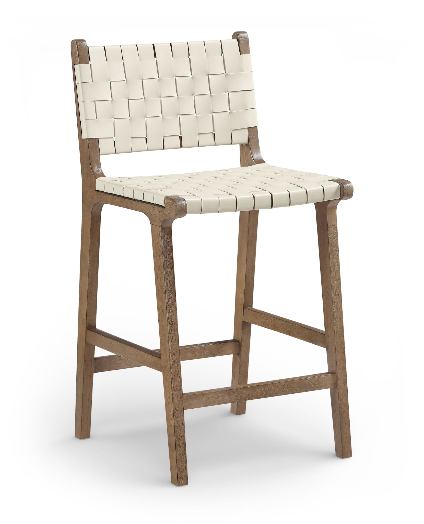 Entwine - Vegan Leather Upholstered Counter Stool - Painted Brown
