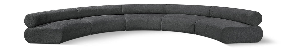 Bale Chenille Modular Sectional — 5-Piece Sofa — Grey