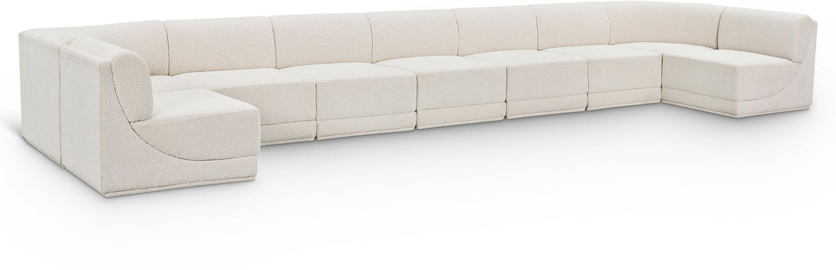 Ollie Boucle Modular Sectional — 9-Piece Sectional — Cream