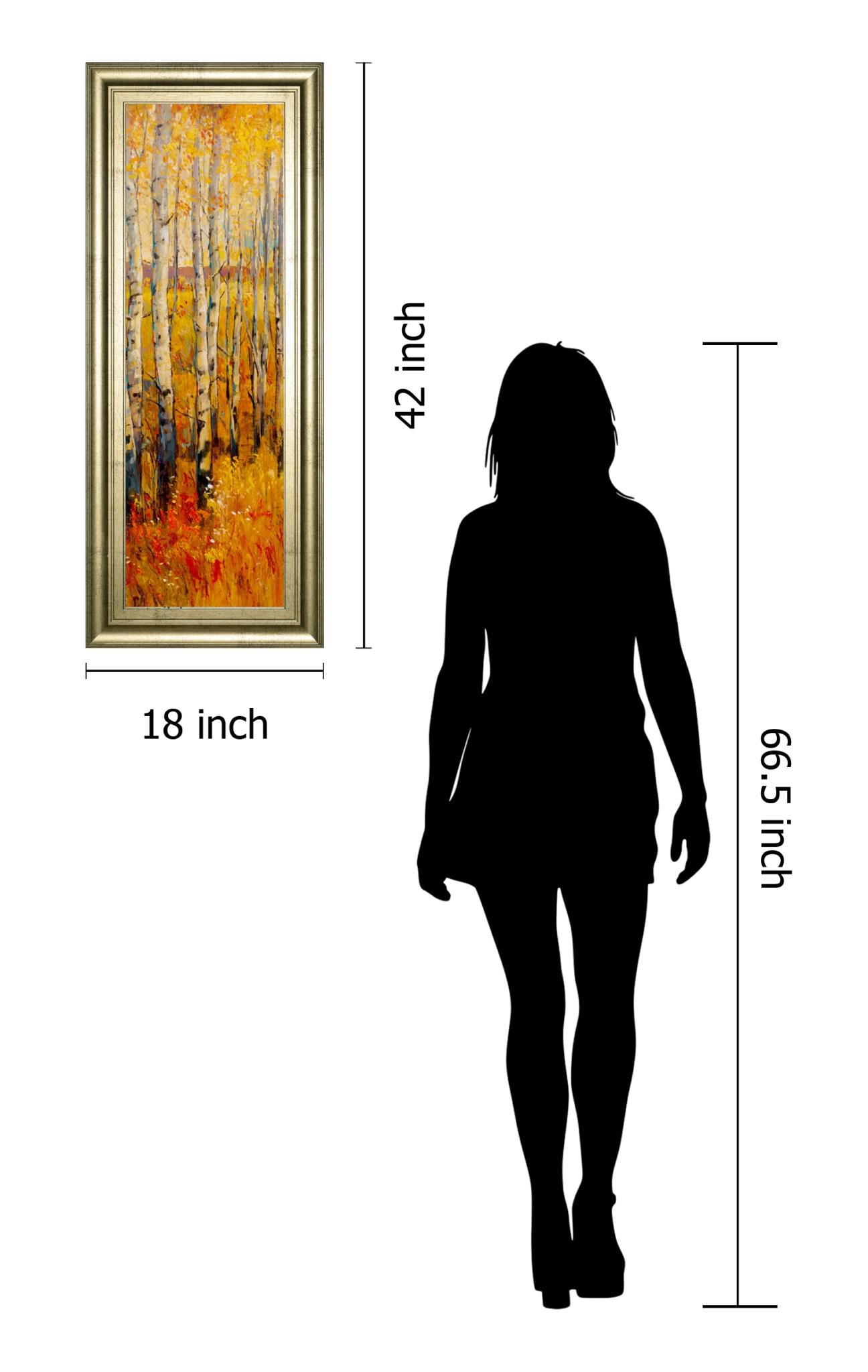 Vivid Birch Forest Ii By Tim Otoole 18X42 Framed Print