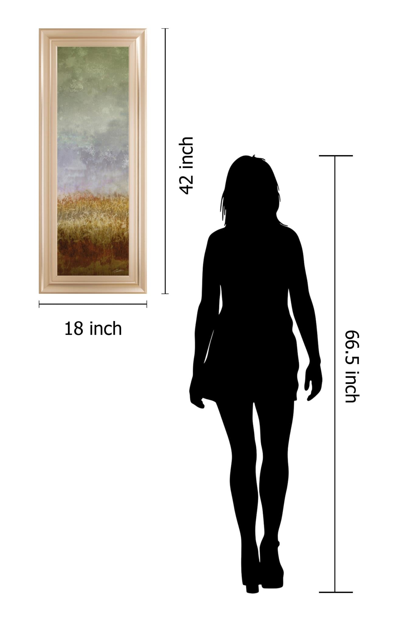 Lush Field Ii By John Butler 18X42 Framed Print