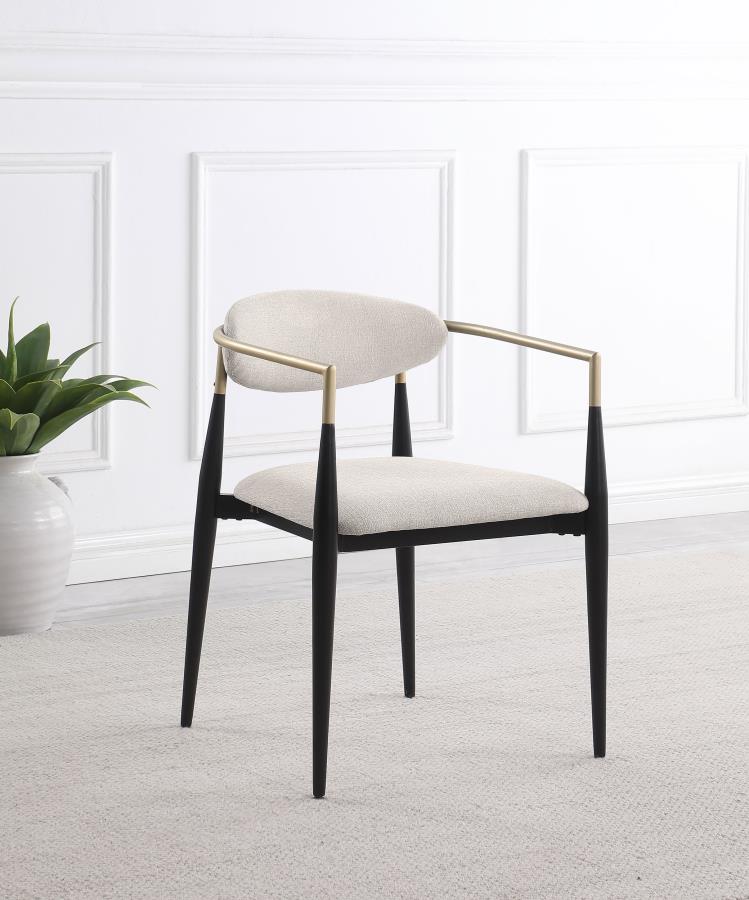 Alexis Fabric Upholstered Dining Arm Chair (Set of 2)