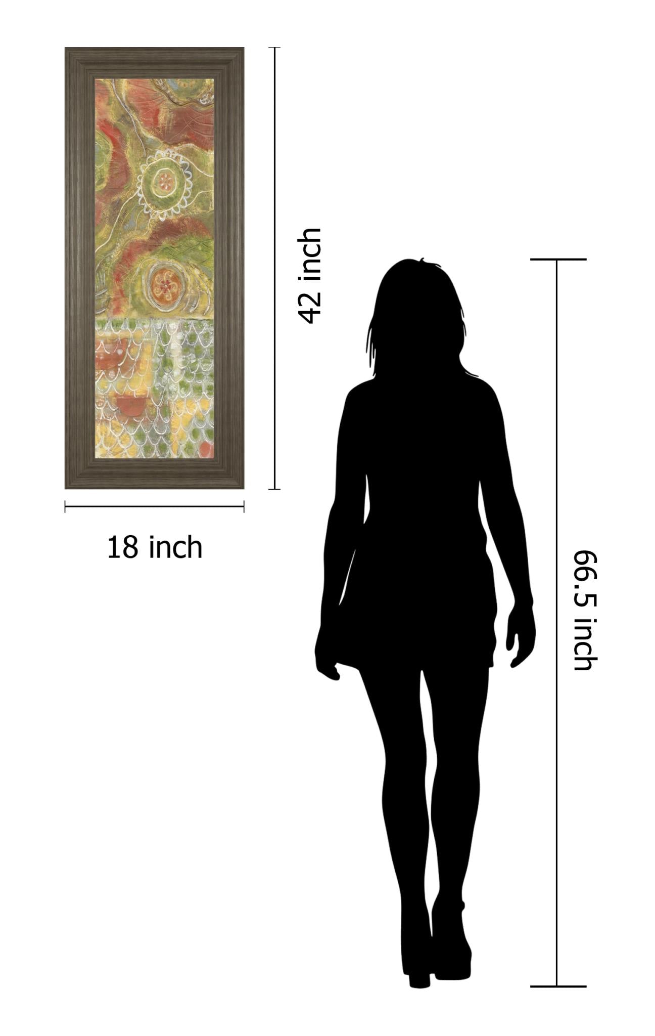 Moroccan Whimsy Ii By Karen Deans 18X42 Framed Print