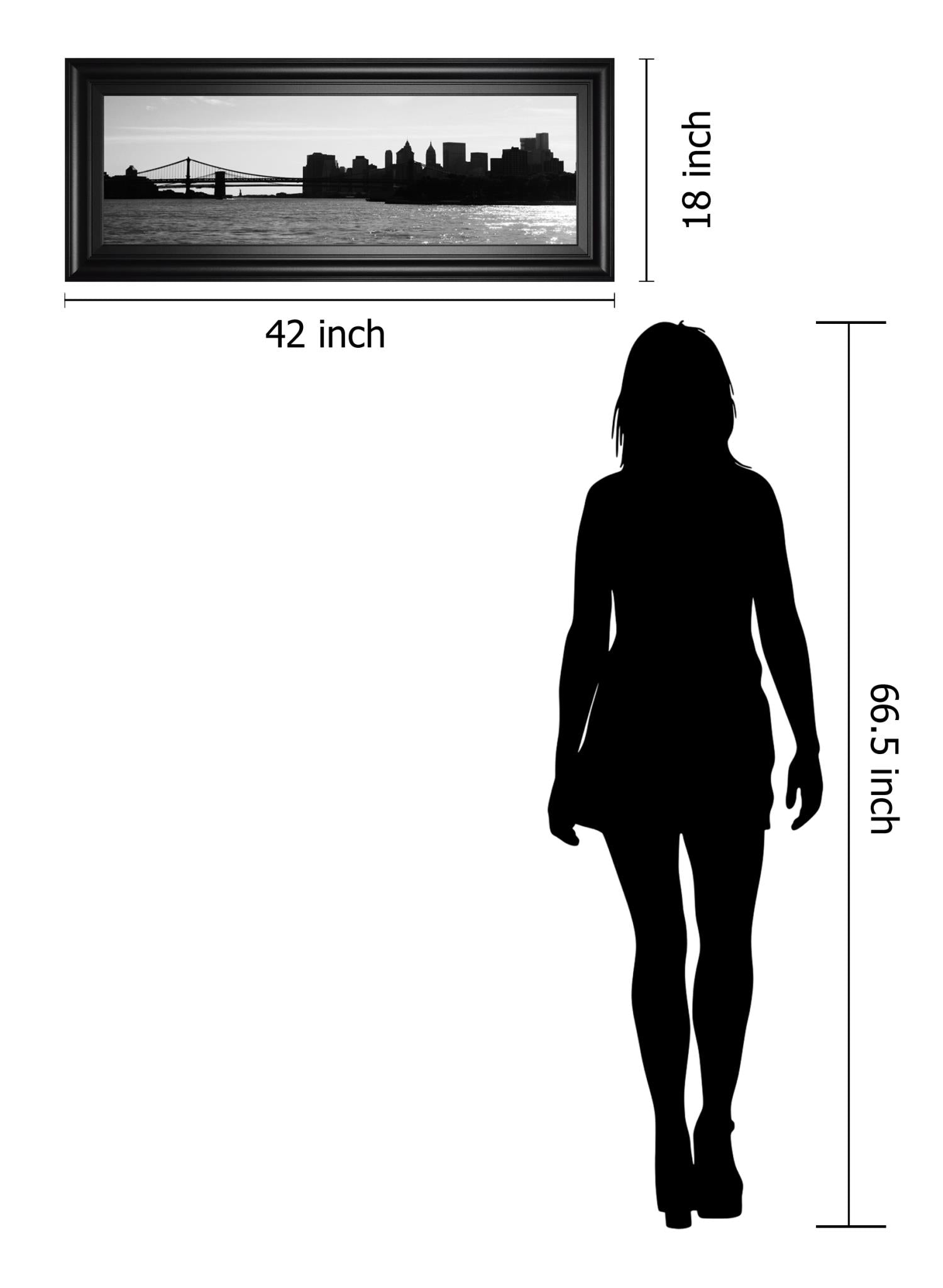 Ny Scenes I By Jeff Pica 18X42 Framed Print