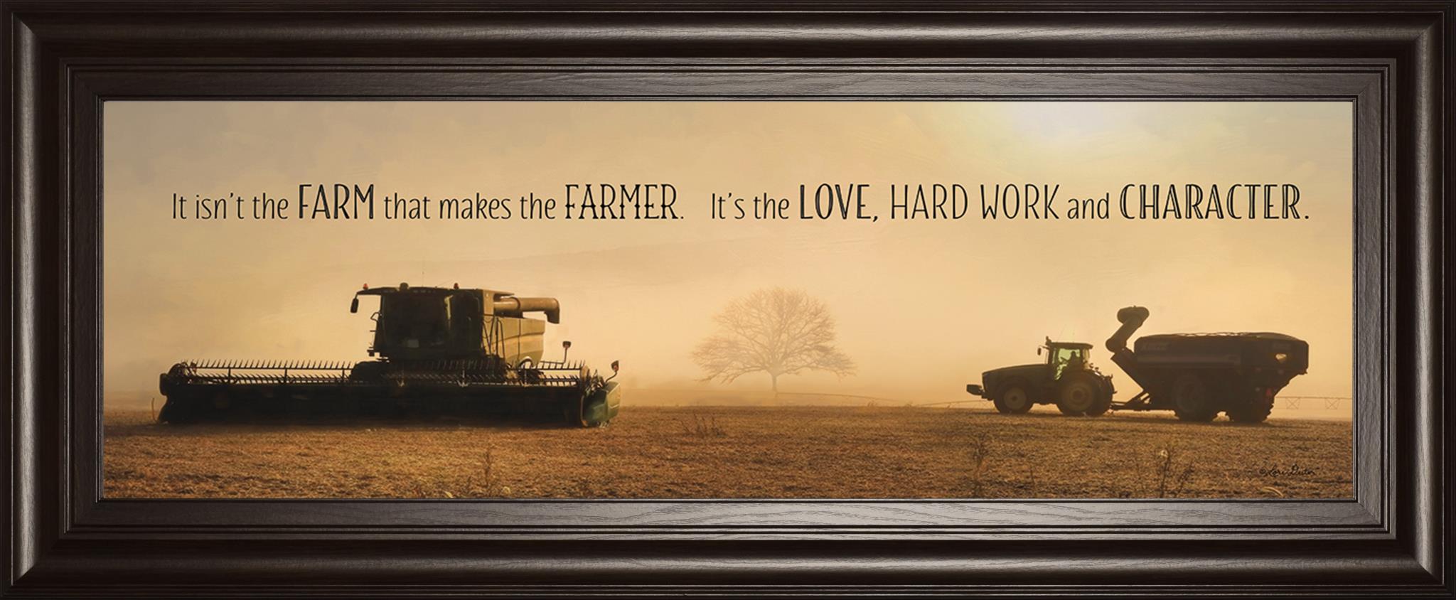 The Farmer By Lori Dieter 18X42 Framed Print