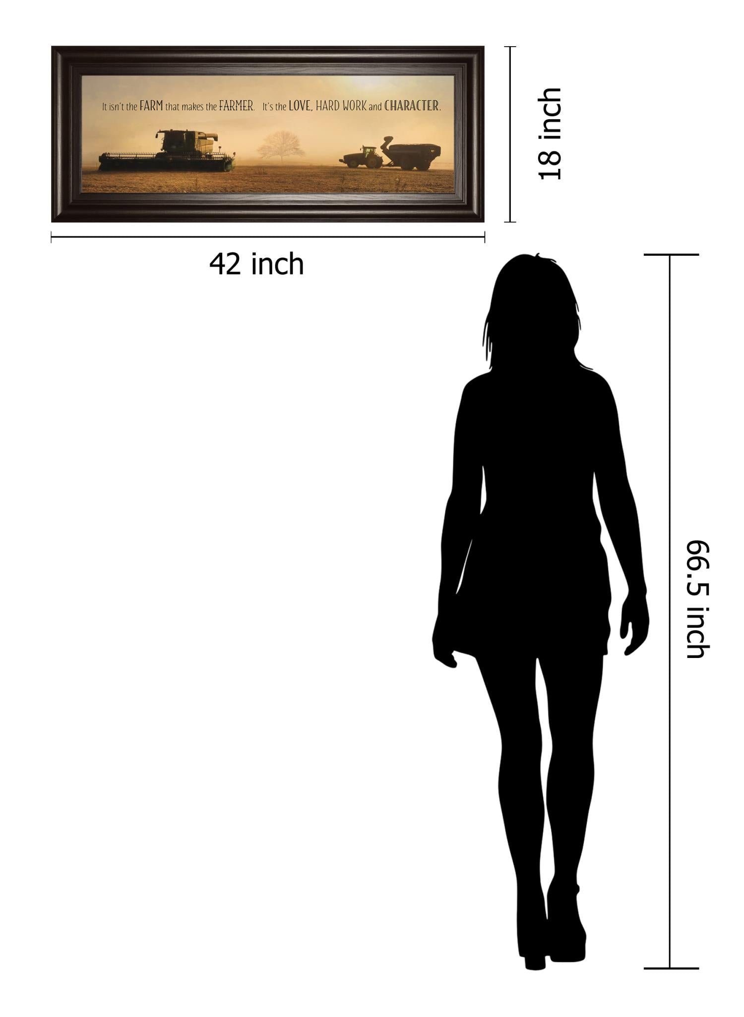 The Farmer By Lori Dieter 18X42 Framed Print