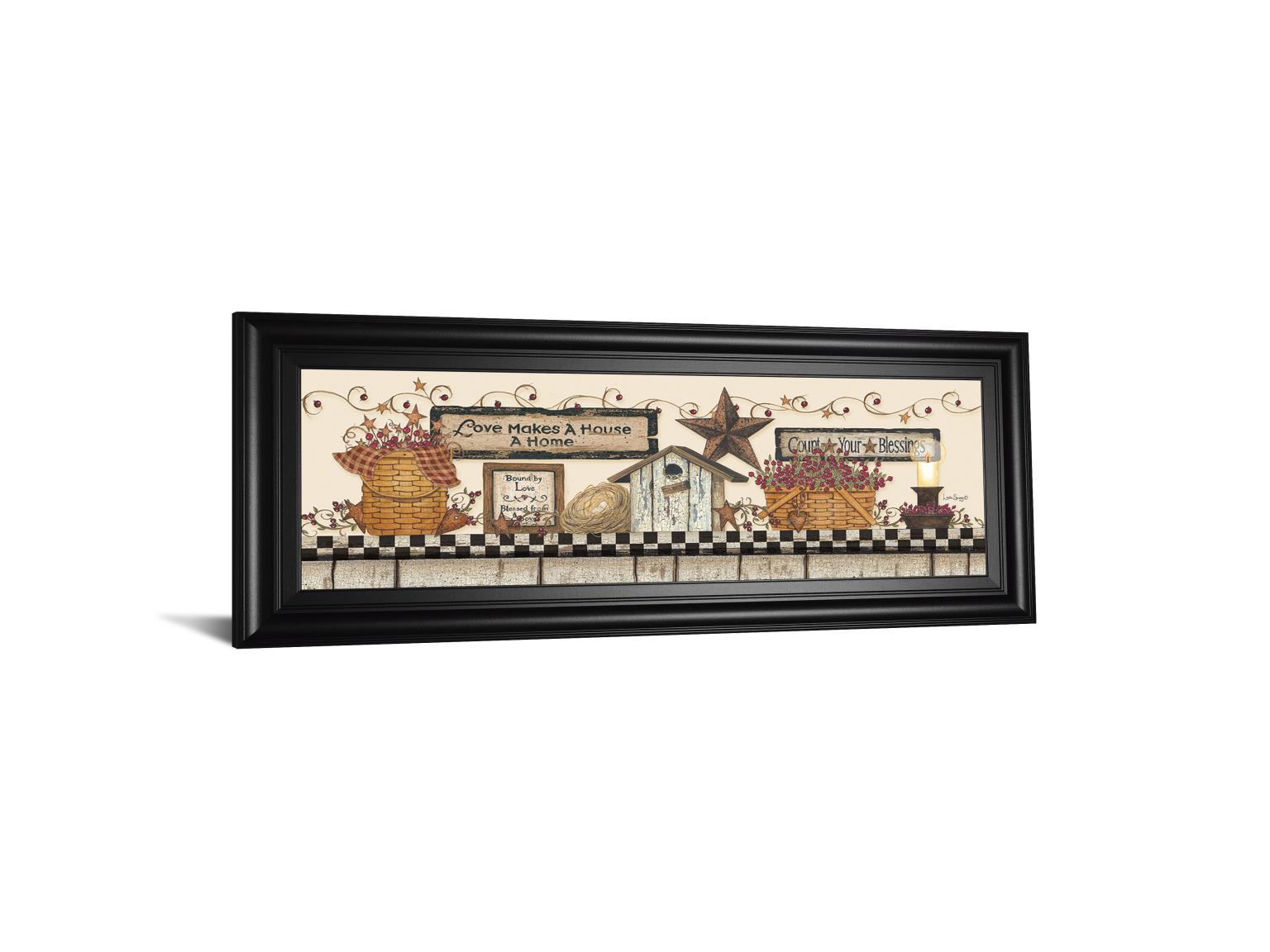 Love Makes A House A Home By Linda Spivey 18X42 Framed Print