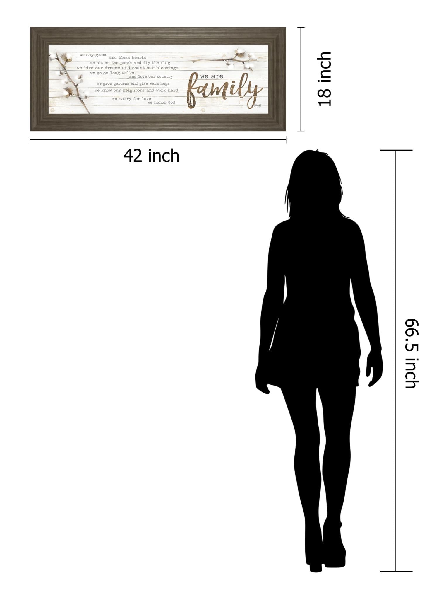 We Are Family By Marla Rae 18X42 Framed Print