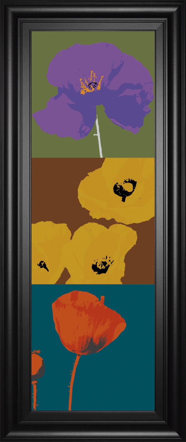 Pop Poppies By Li-Legger, D 18X42 Framed Print