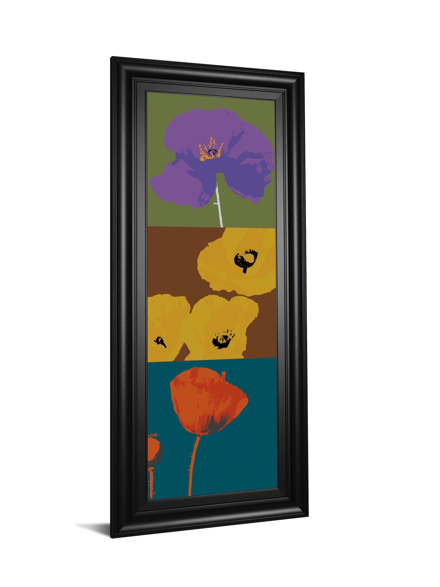 Pop Poppies By Li-Legger, D 18X42 Framed Print