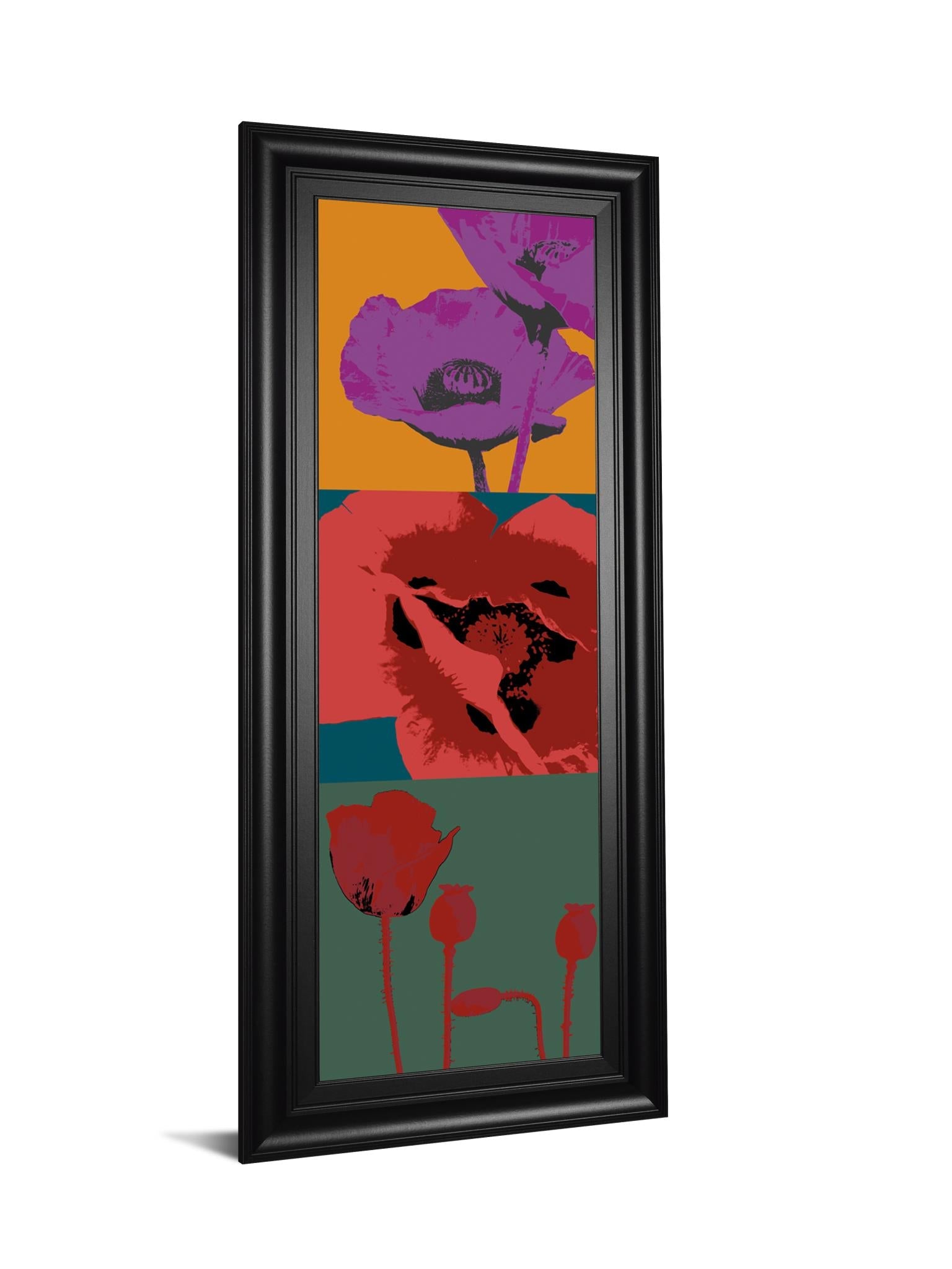 Pop Poppies By Li-Legger, D 18X42 Framed Print