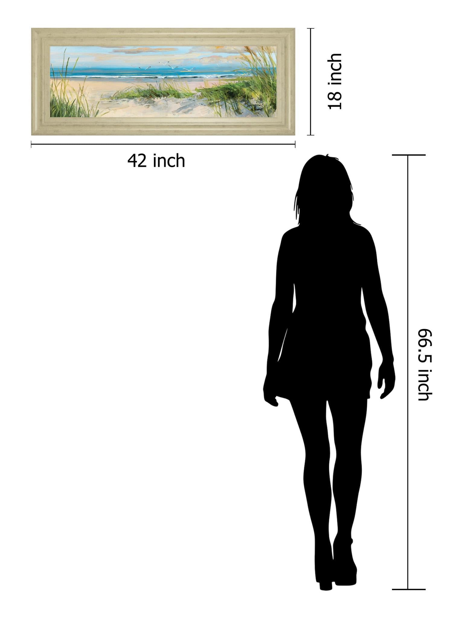 Catching The Wind Ii By Sally Swatland 18X42 Framed Print