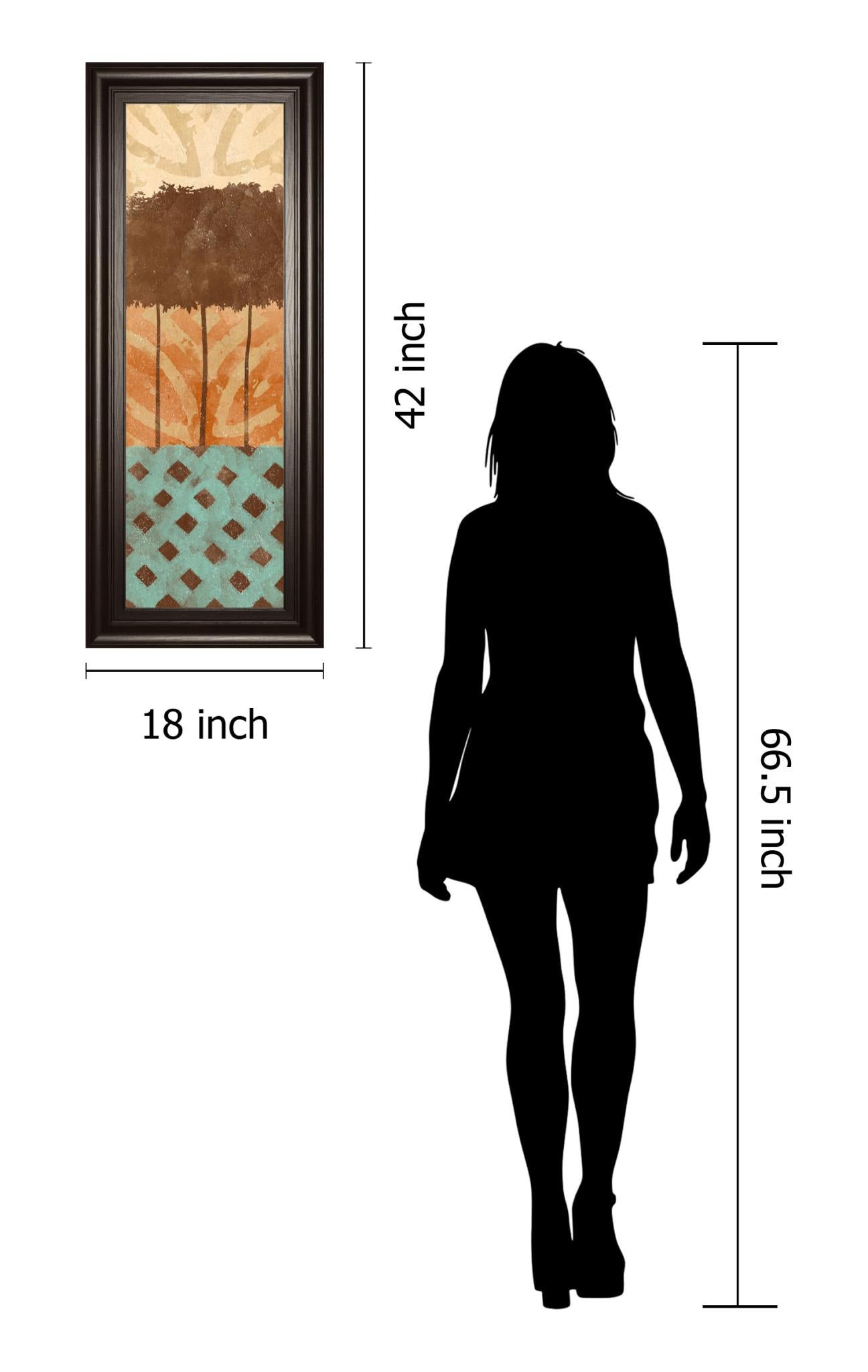 Tribal Trio Ii By Alonzo Saunders 18X42 Framed Print