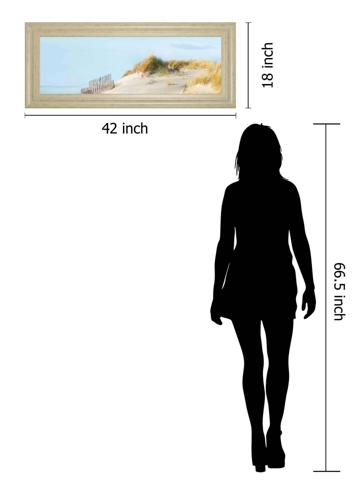 Beachscape Ii By James Mcloughlin 18X42 Framed Print