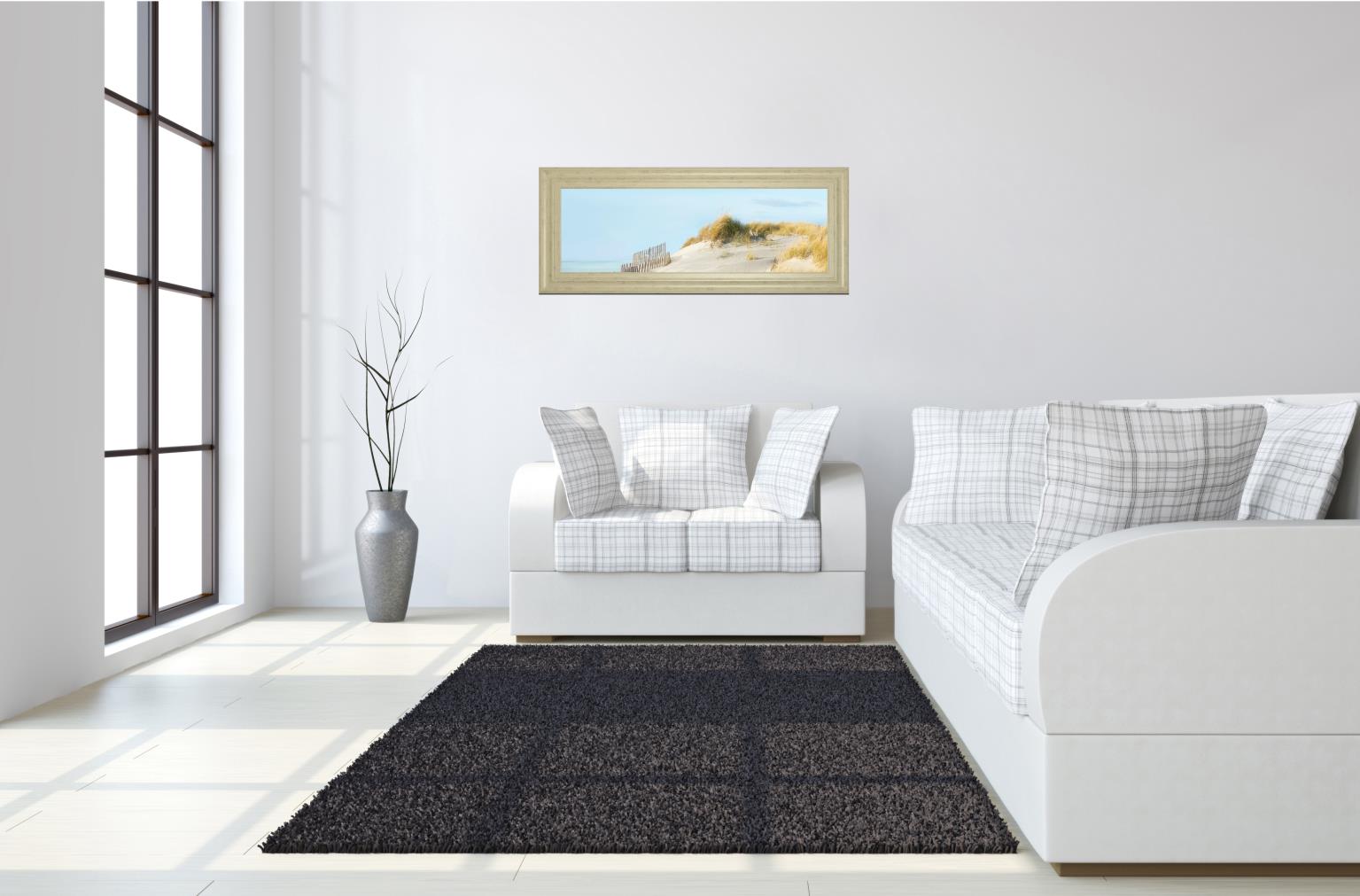 Beachscape Ii By James Mcloughlin 18X42 Framed Print