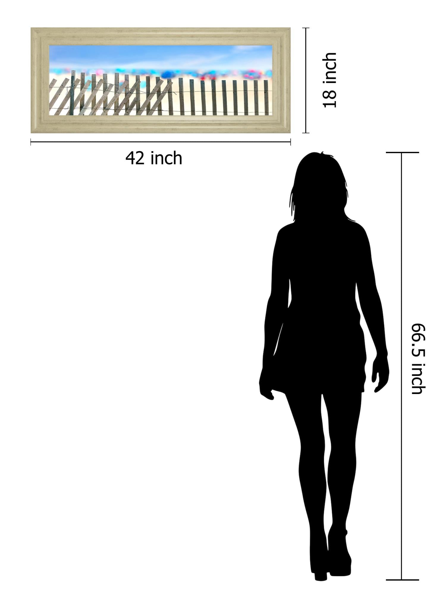 Beachscape Ii By James Mcloughlin 18X42 Framed Print