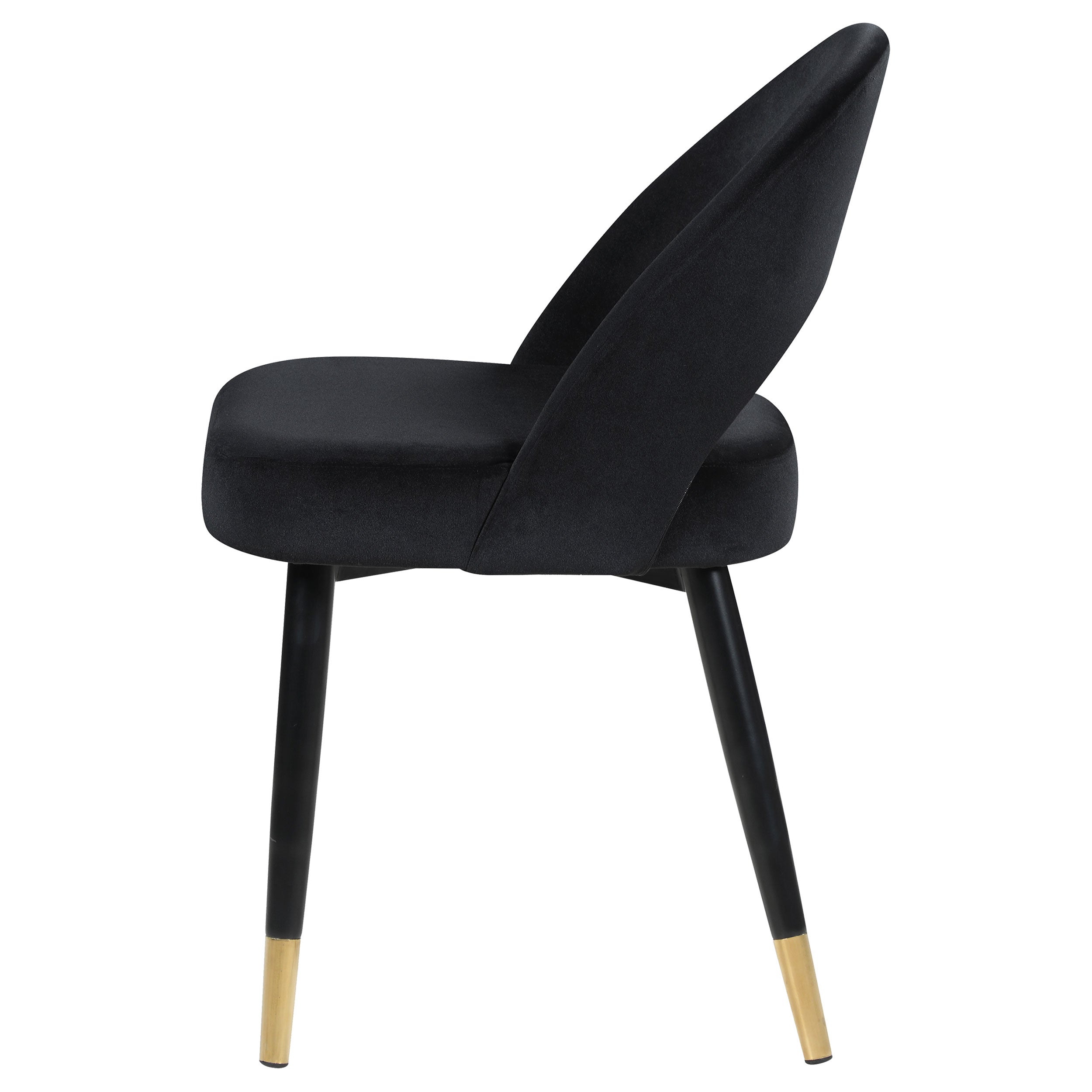 Lindsey Arched Back Upholstered Side Chairs Black (Set of 2)