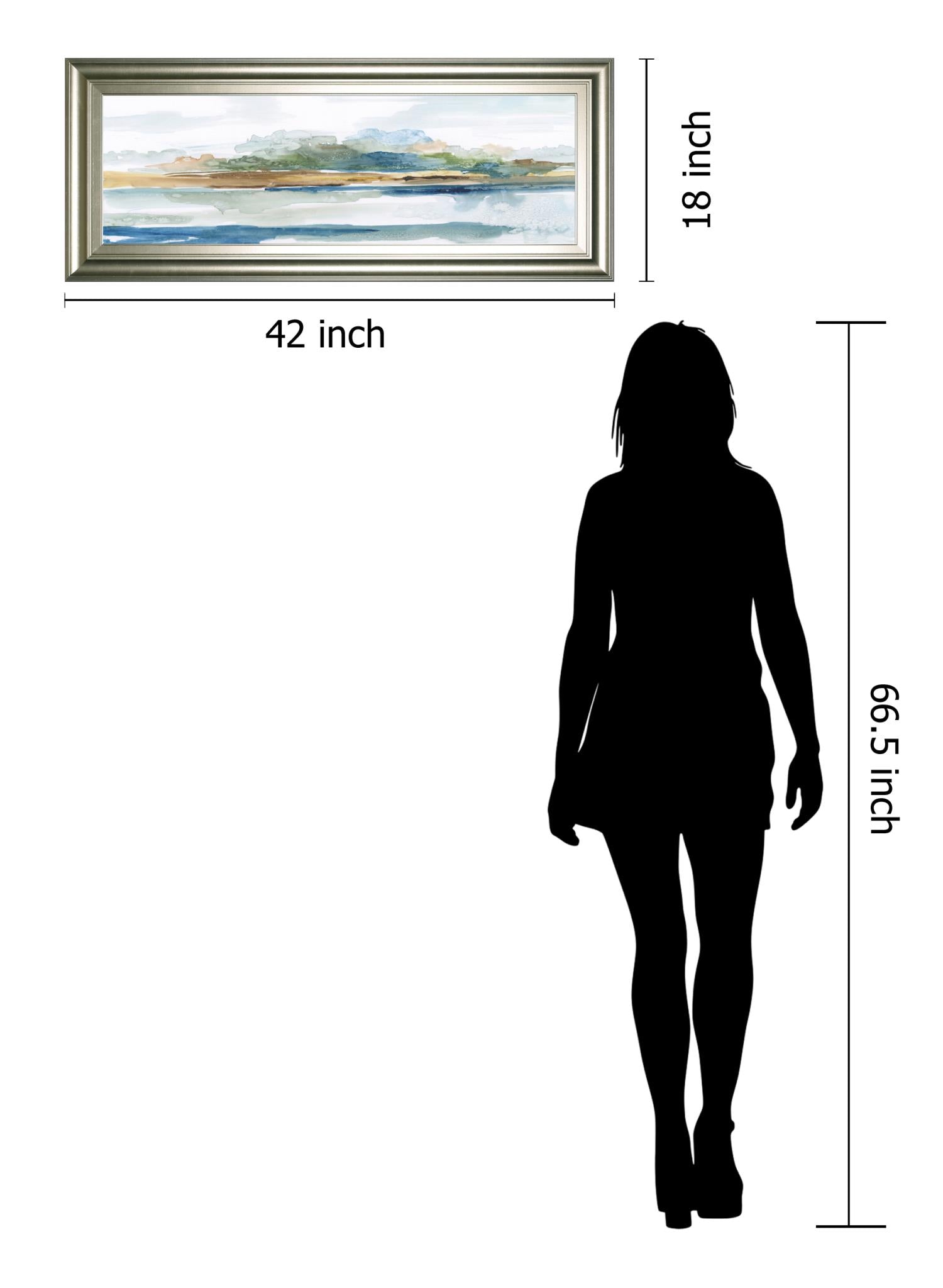 Blue Solace By Nan 18X42 Framed Print