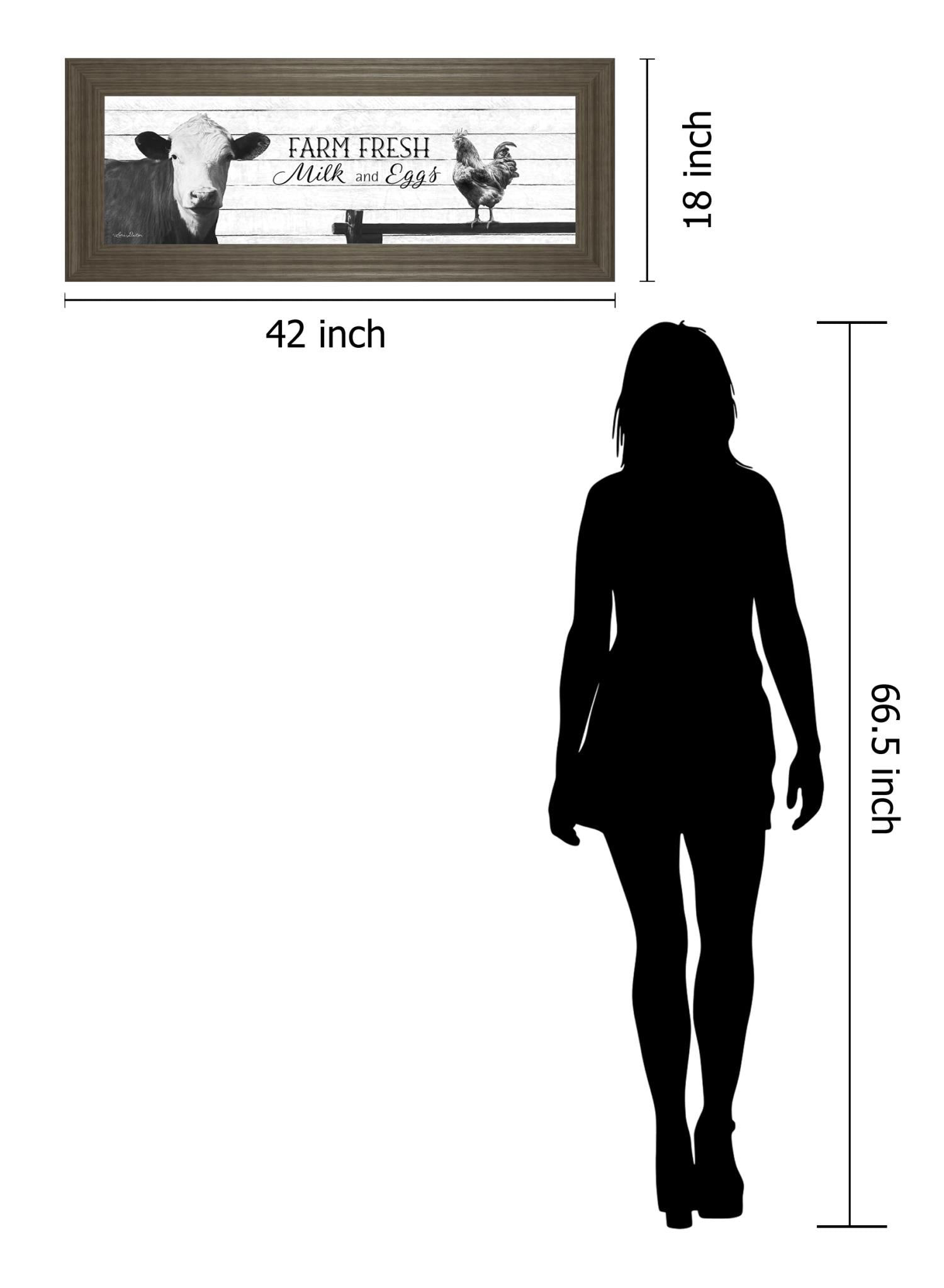 Farm Fresh Milk And Eggs By Lori Deiter 18X42 Framed Print