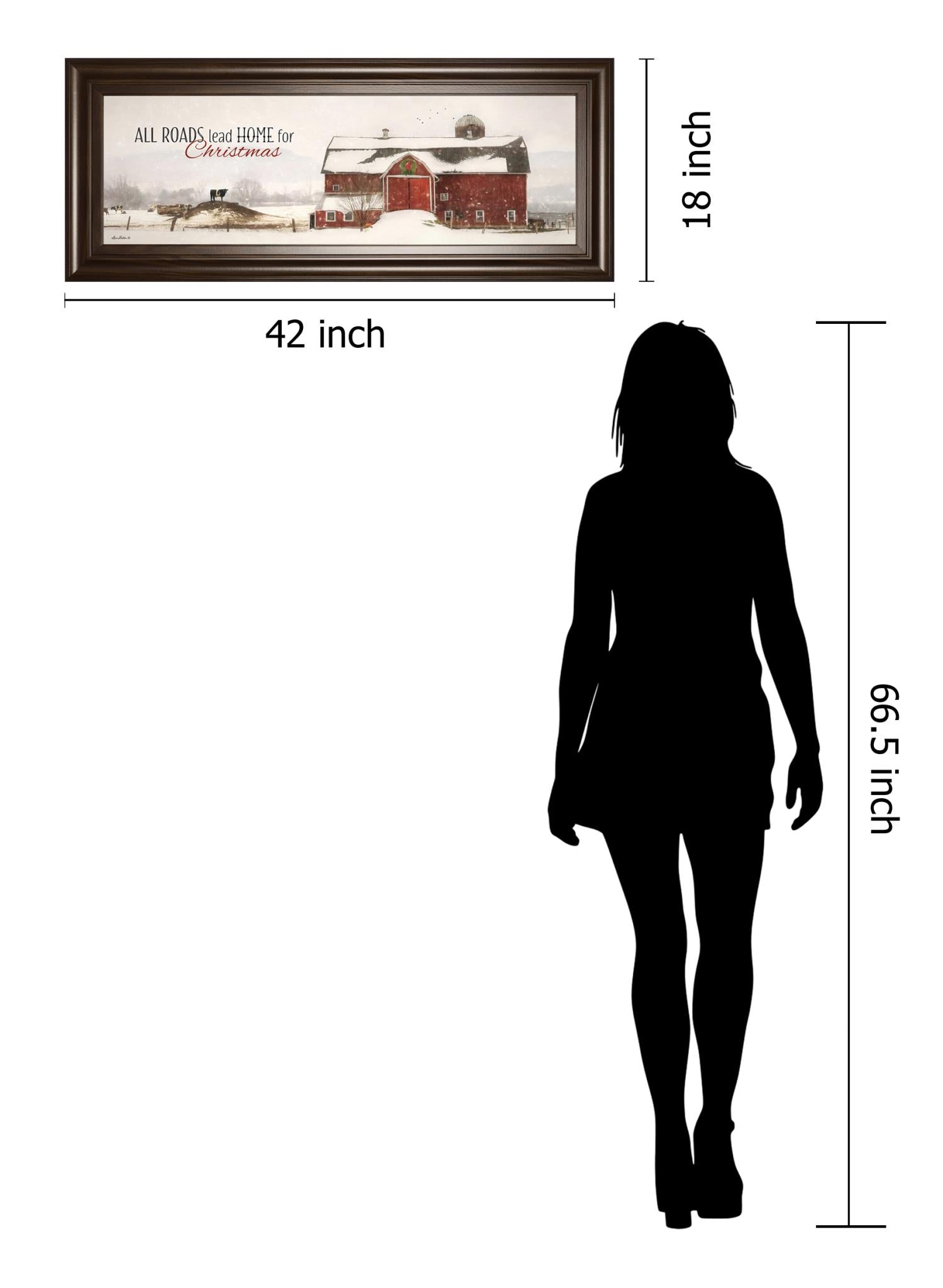 All Roads Lead Home For Christams By Lori Deiter 18X42 Framed Print