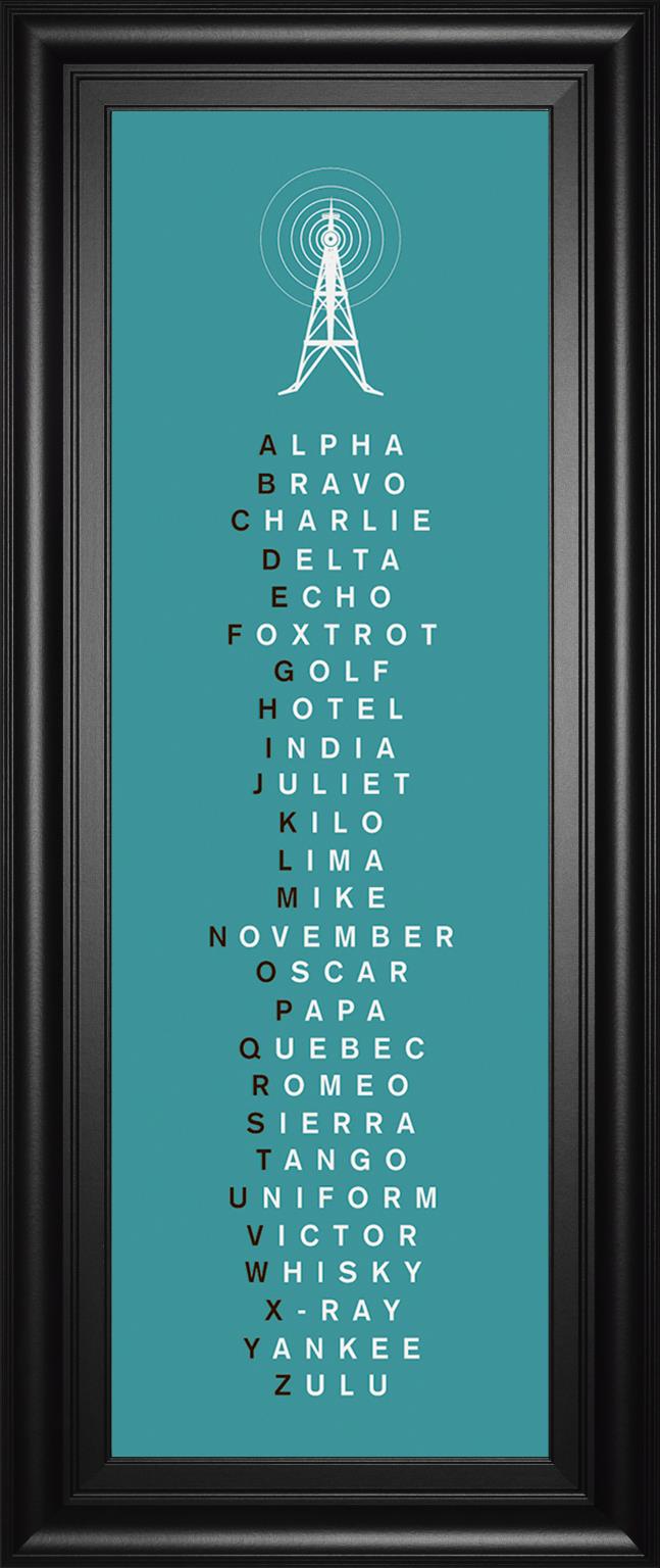 Phonetic Alphabet Ii By The Vintage Collection 18X42 Framed Print
