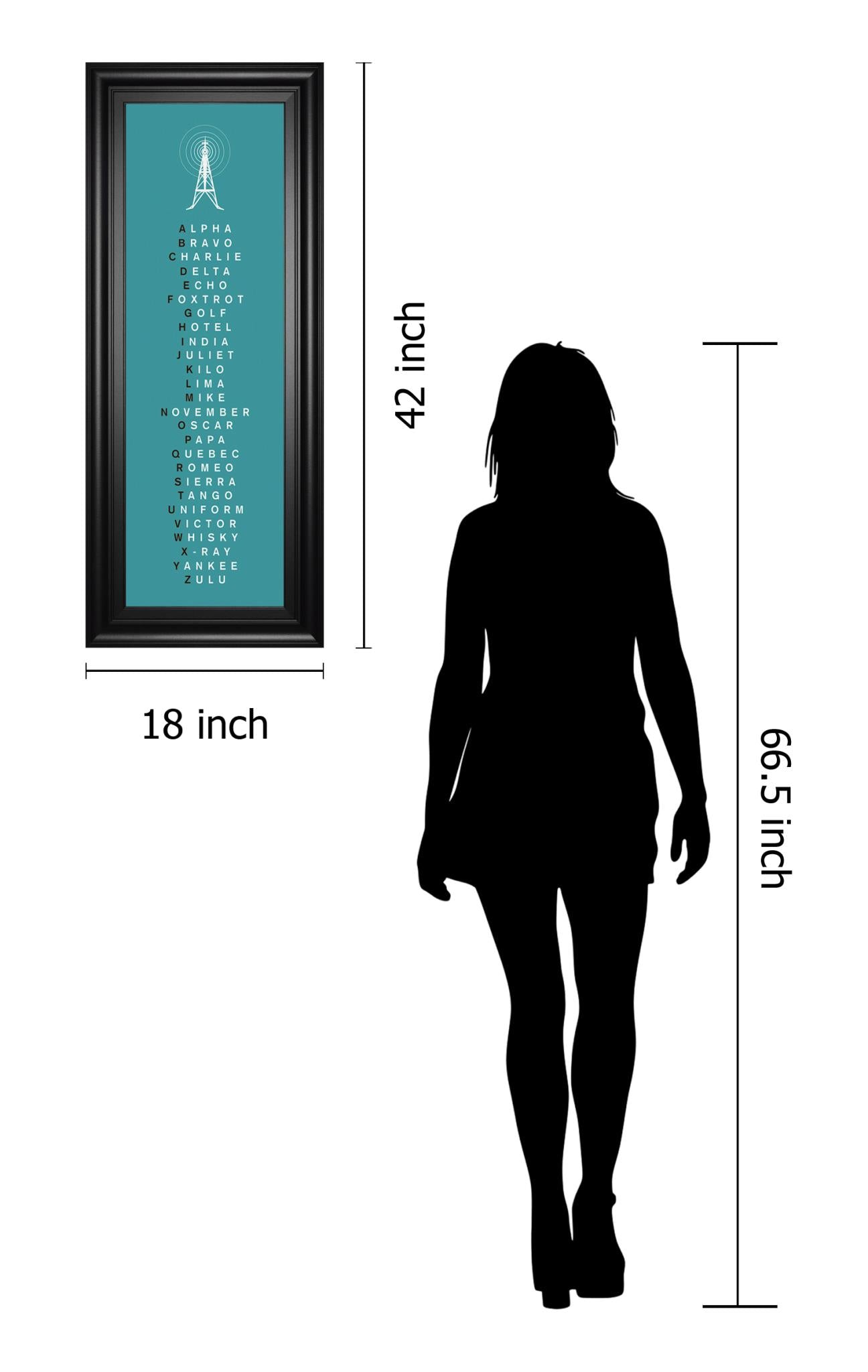 Phonetic Alphabet Ii By The Vintage Collection 18X42 Framed Print