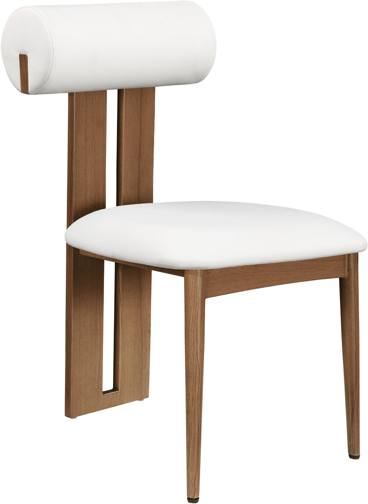 Dario - Faux Leather Dining Chair (Set of 2) with Brown Frame