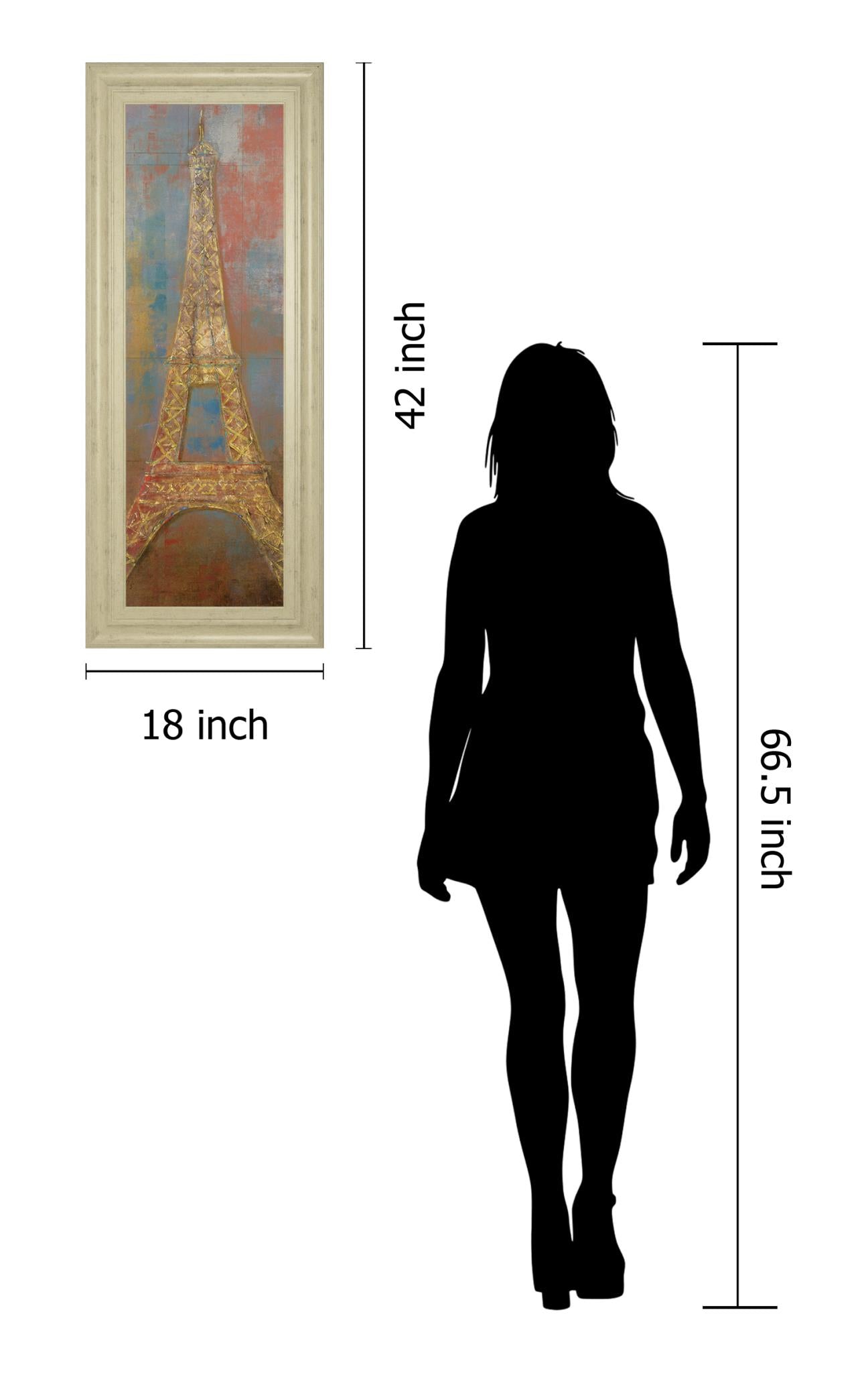 Eiffel By Longo 18X42 Framed Print