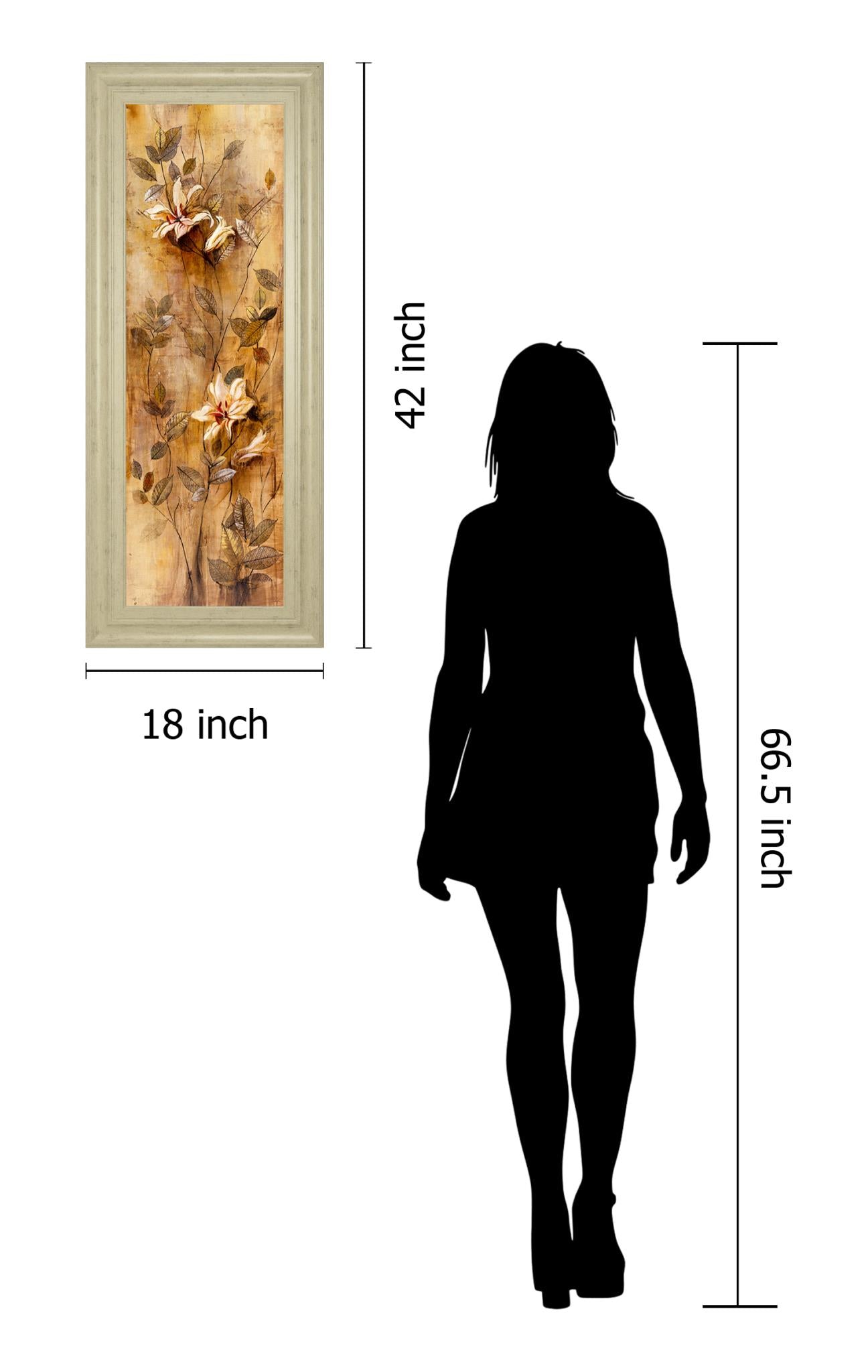 Candlelight Lilies Ii By Douglas 18X42 Framed Print