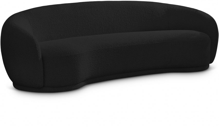 Hyde curved boucle sofa - Black