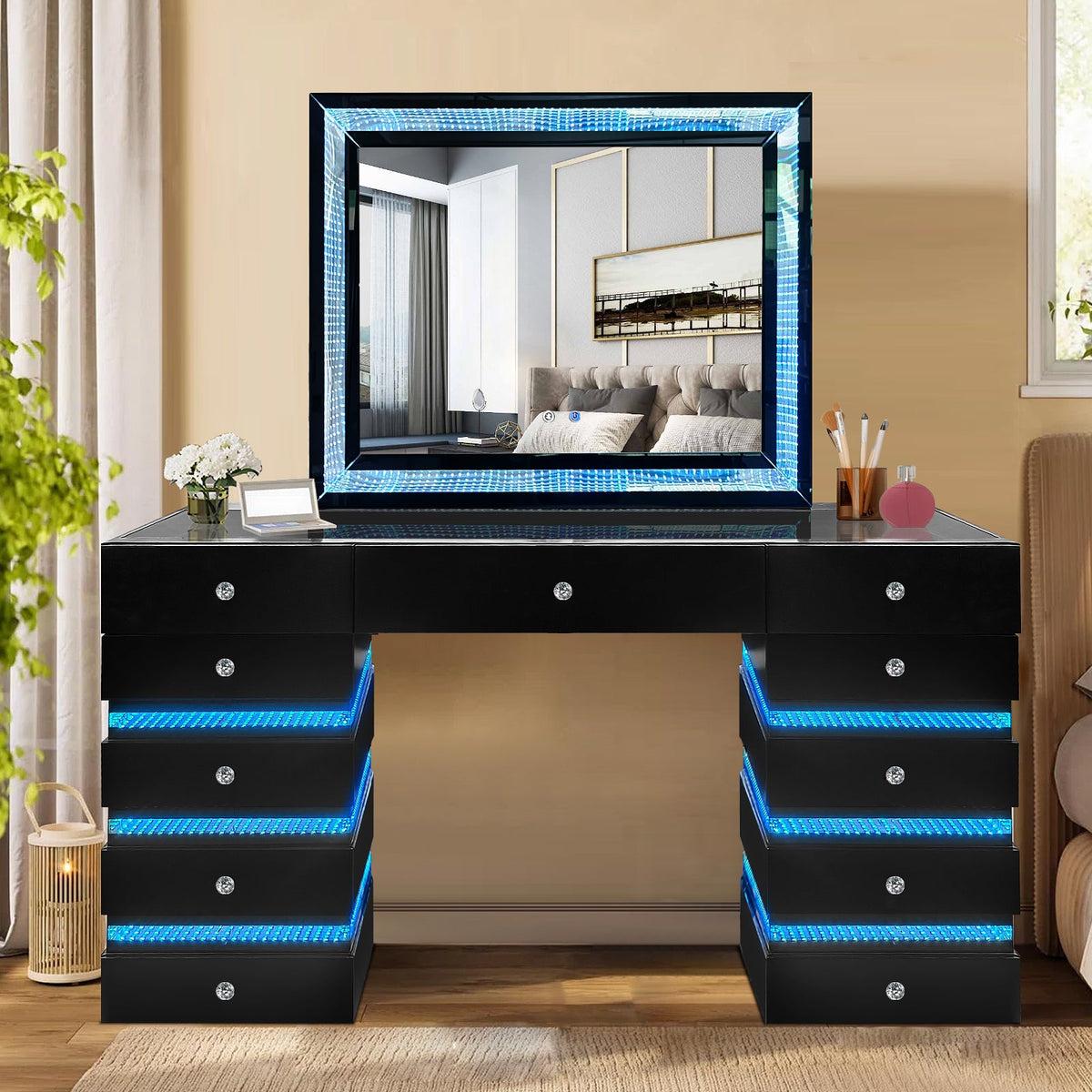 Lily Smart Vanity — 3D RGB LED Lighting & Bluetooth Speaker