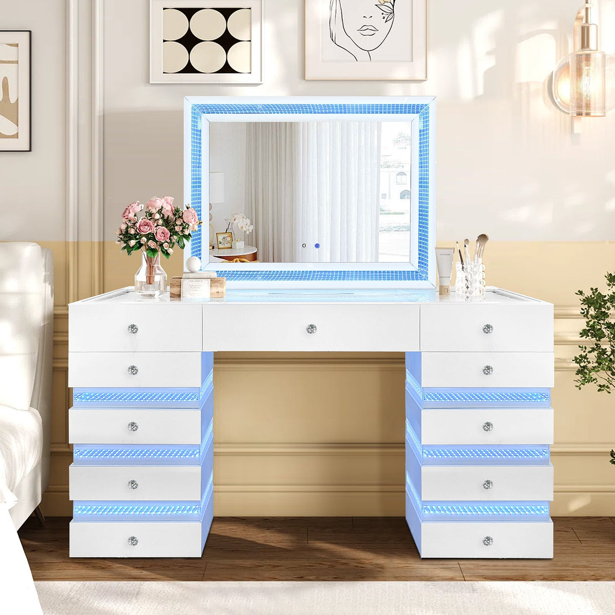 Lily Smart Vanity — 3D RGB LED Lighting & Bluetooth Speaker