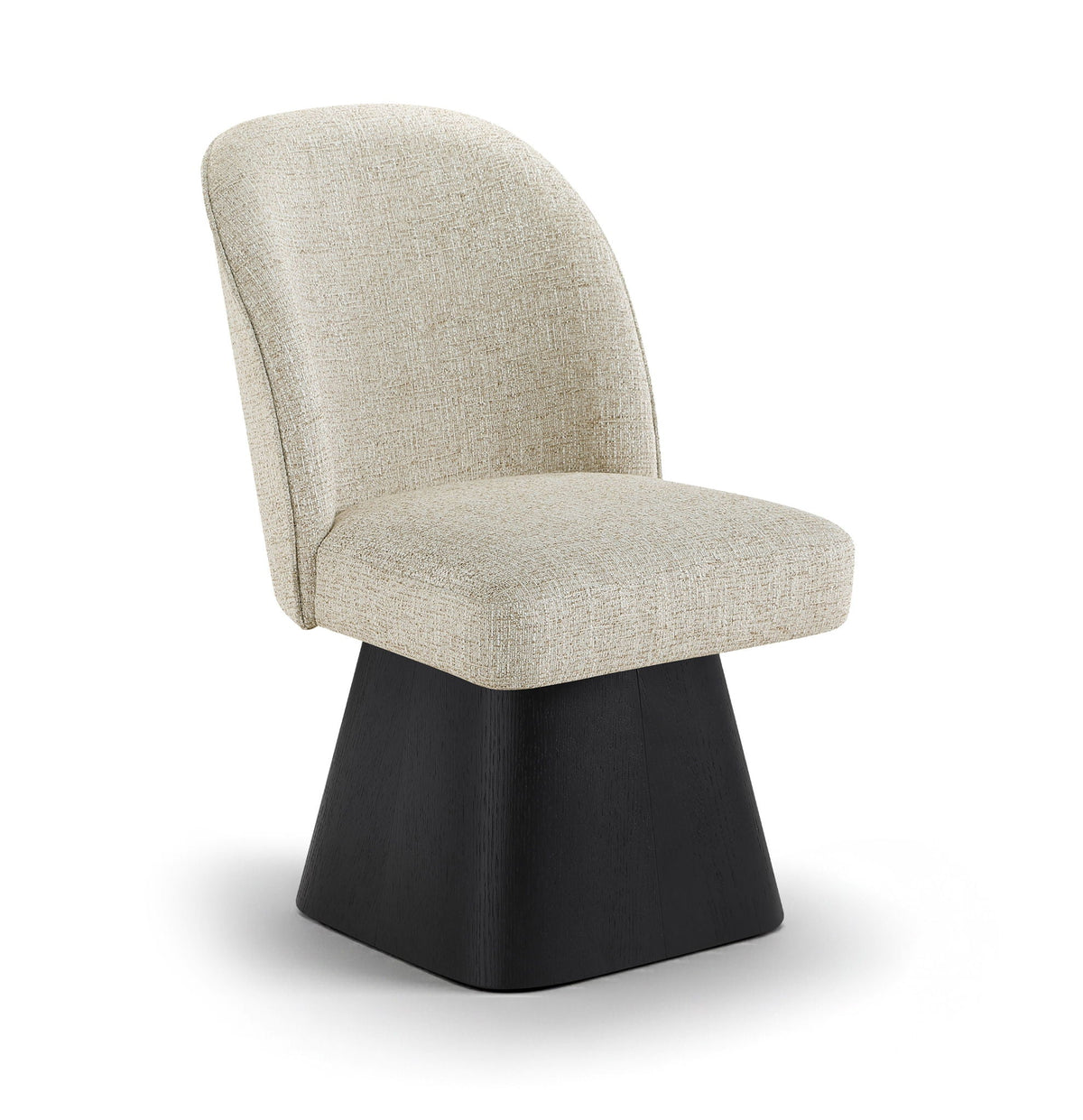 Marlowe Swivel Dining Side Chair with Black Base