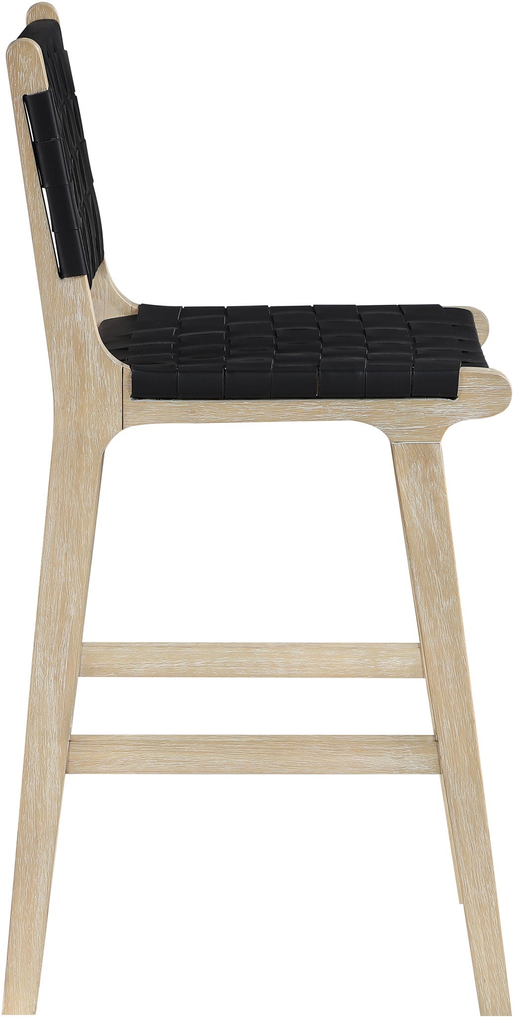 Entwine - Vegan Leather Upholstered Counter Stool - Painted Natural