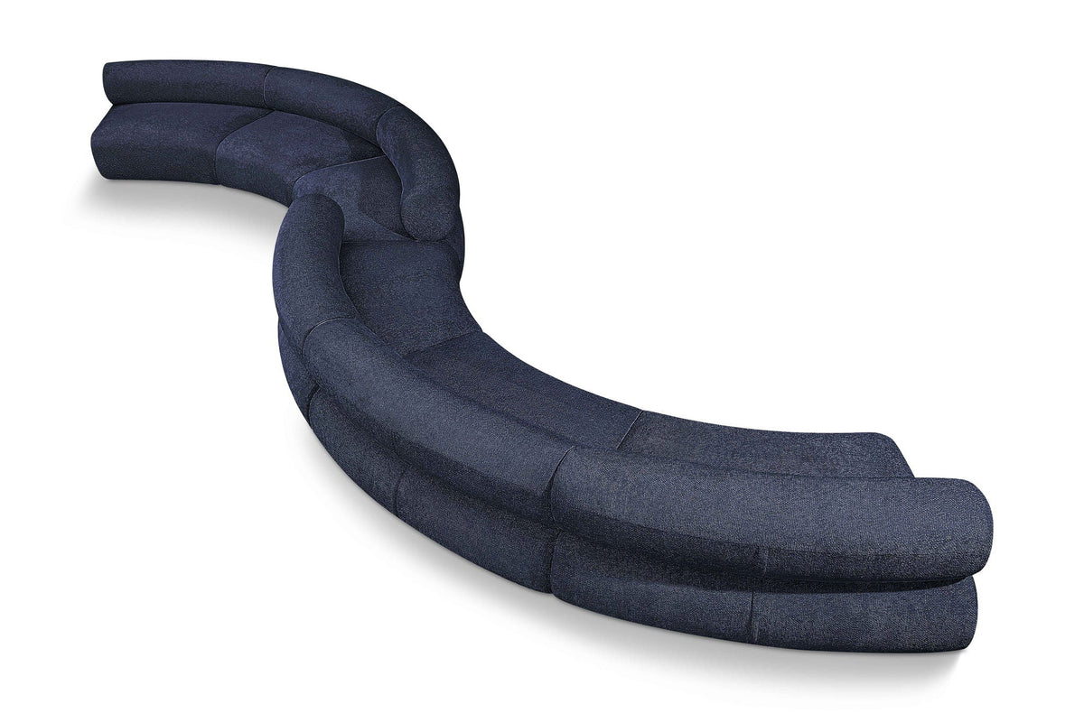 Bale Chenille Modular Sectional — 6-Piece Sofa — Navy