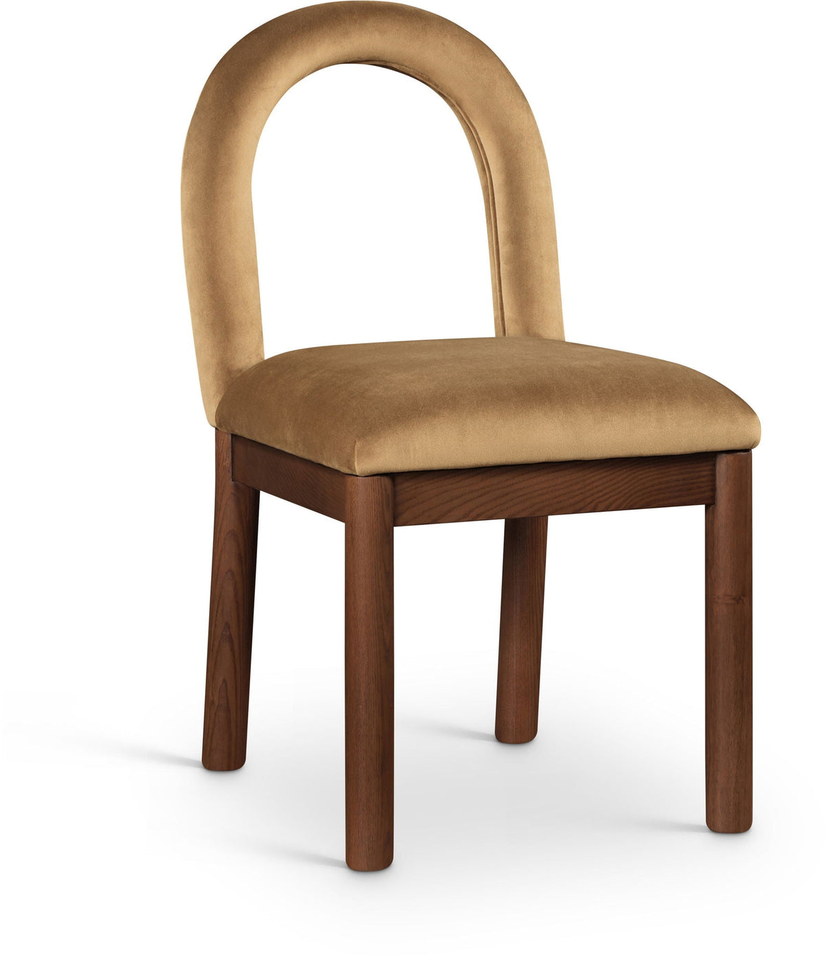Conrad - Velvet Dining Chair with Brown Legs