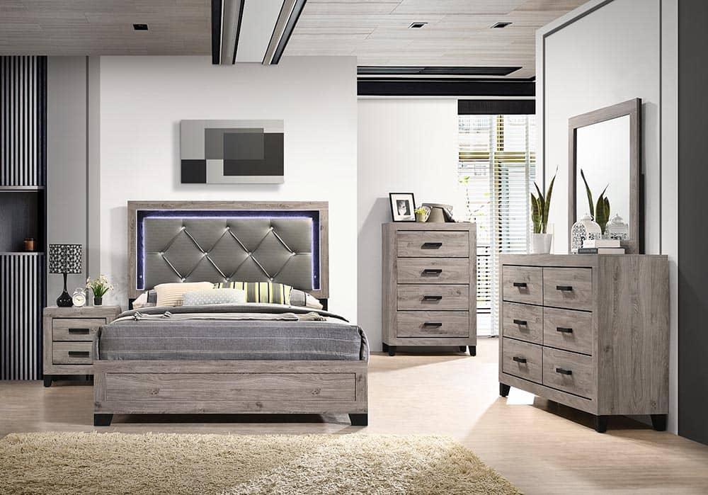 B377 - Dresser And Mirror Closeout Special - Dark Gray