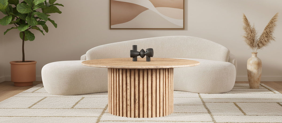 Genoa - Marble & Travertine Table - Table