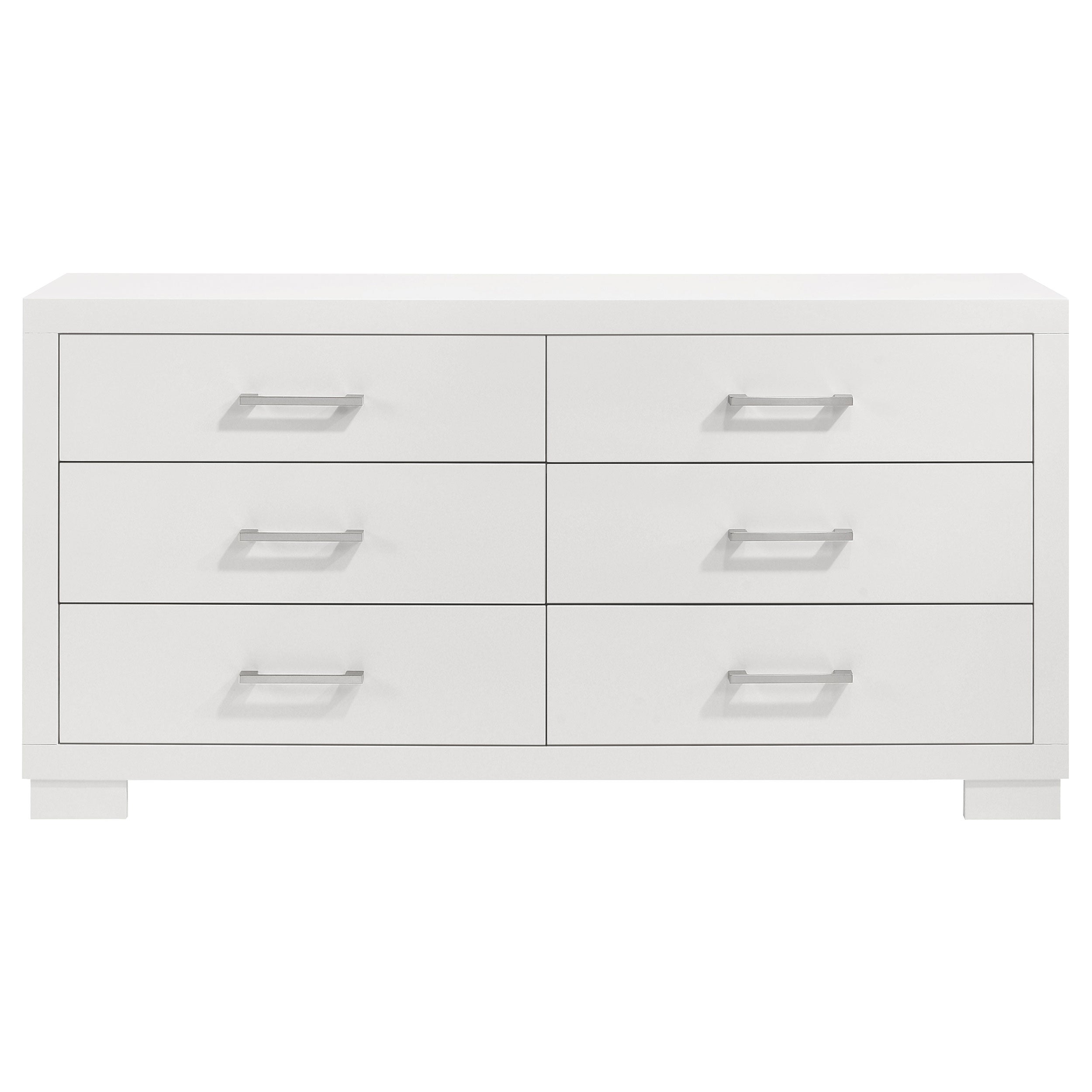 Jessica 4-piece Queen LED Bedroom Set Cream White