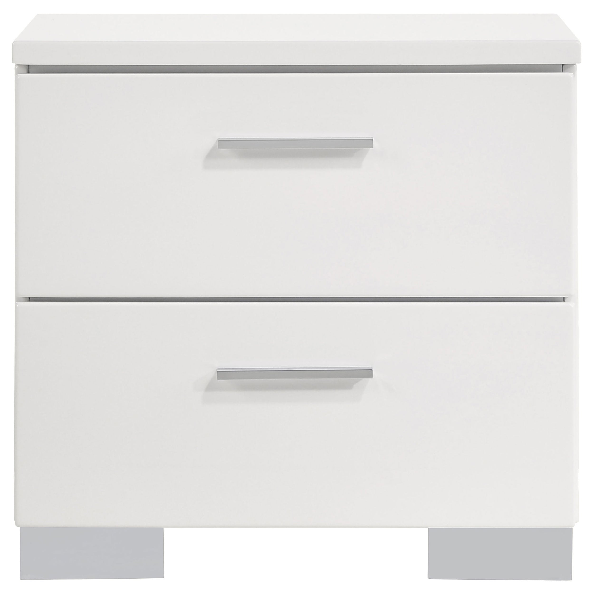 Felicity   Bedroom Set with LED Mirror Glossy White