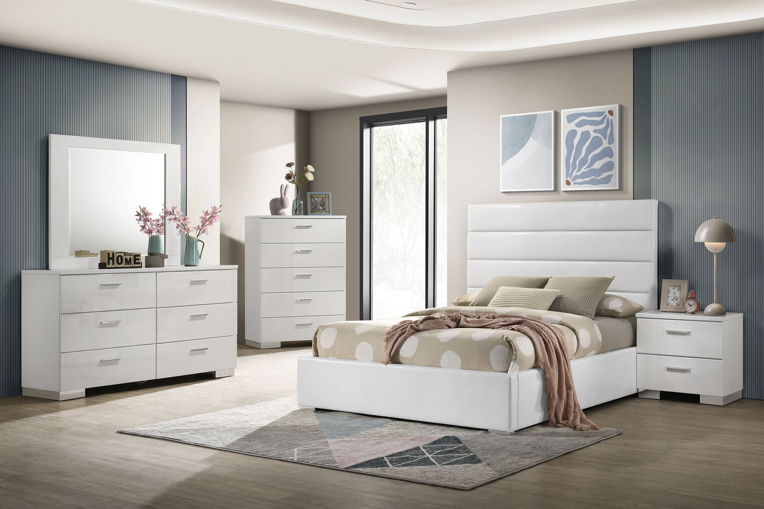 Felicity Bedroom Set High Gloss