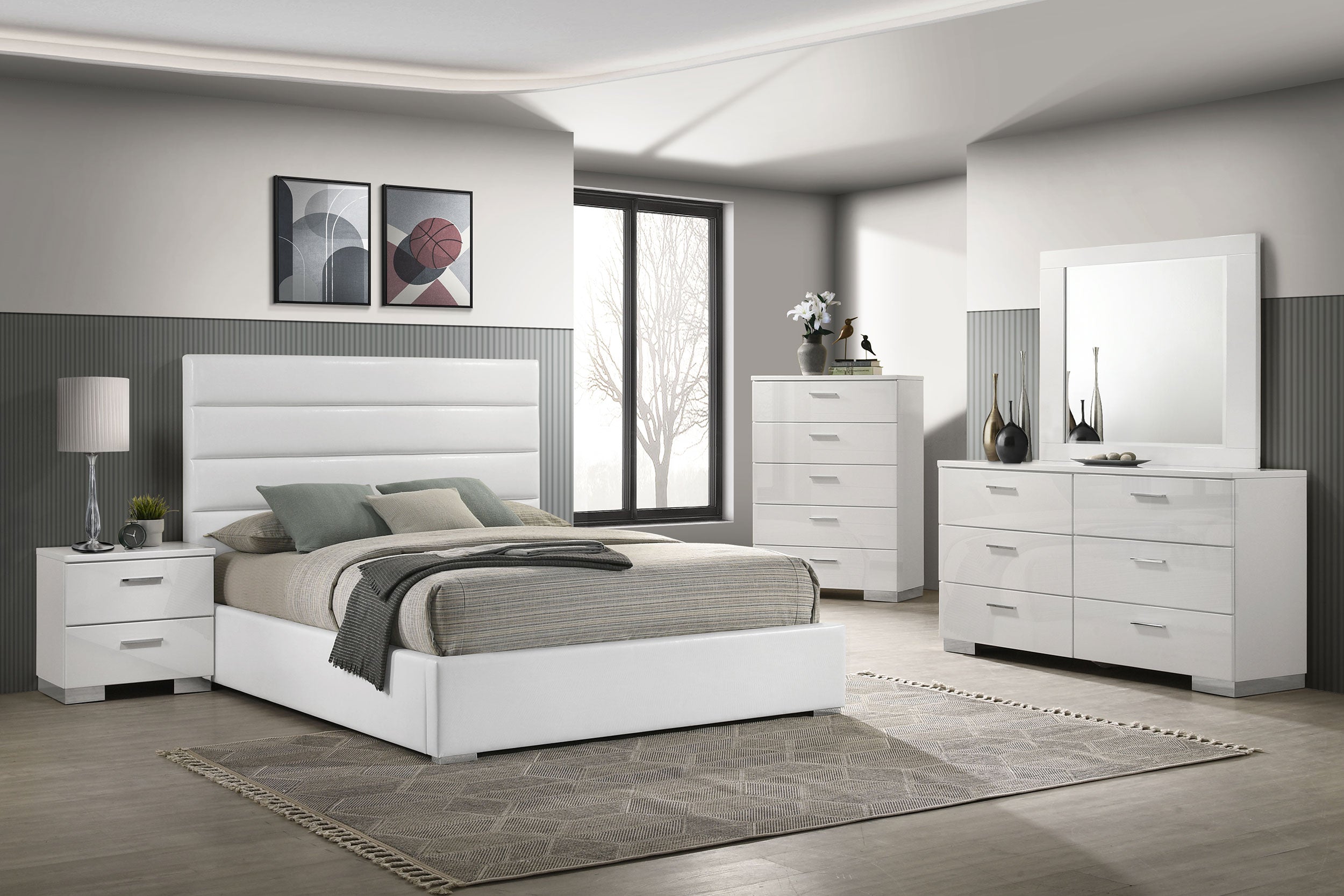 Felicity Bedroom Set High Gloss
