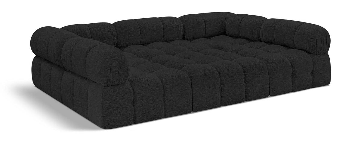 Ames Boucle Modular Sectional — 6-Piece Sectional — Black