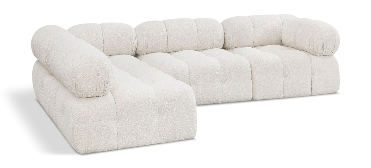 Ames Boucle Modular Sectional — 4-Piece Sectional — Cream
