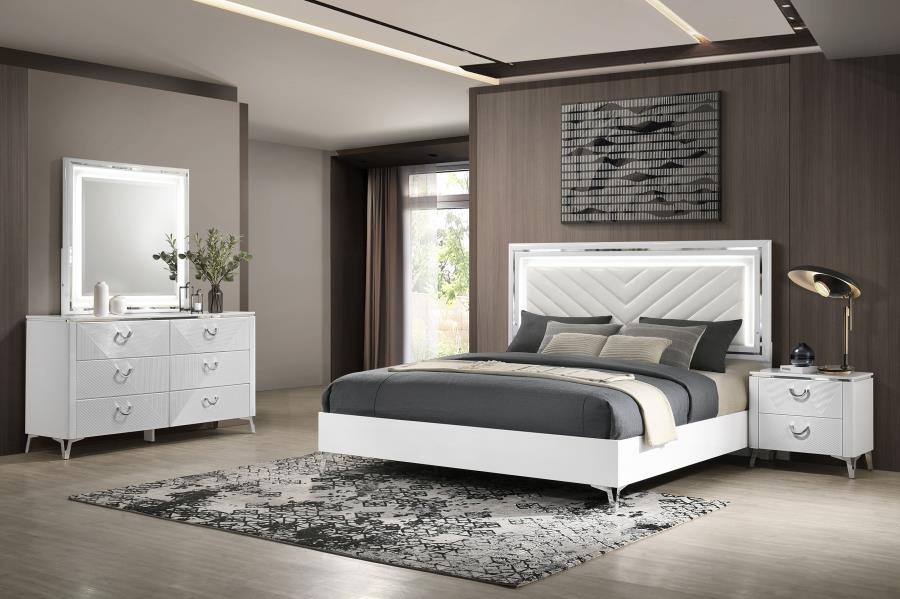 Cassia LED Bedroom Set High Gloss