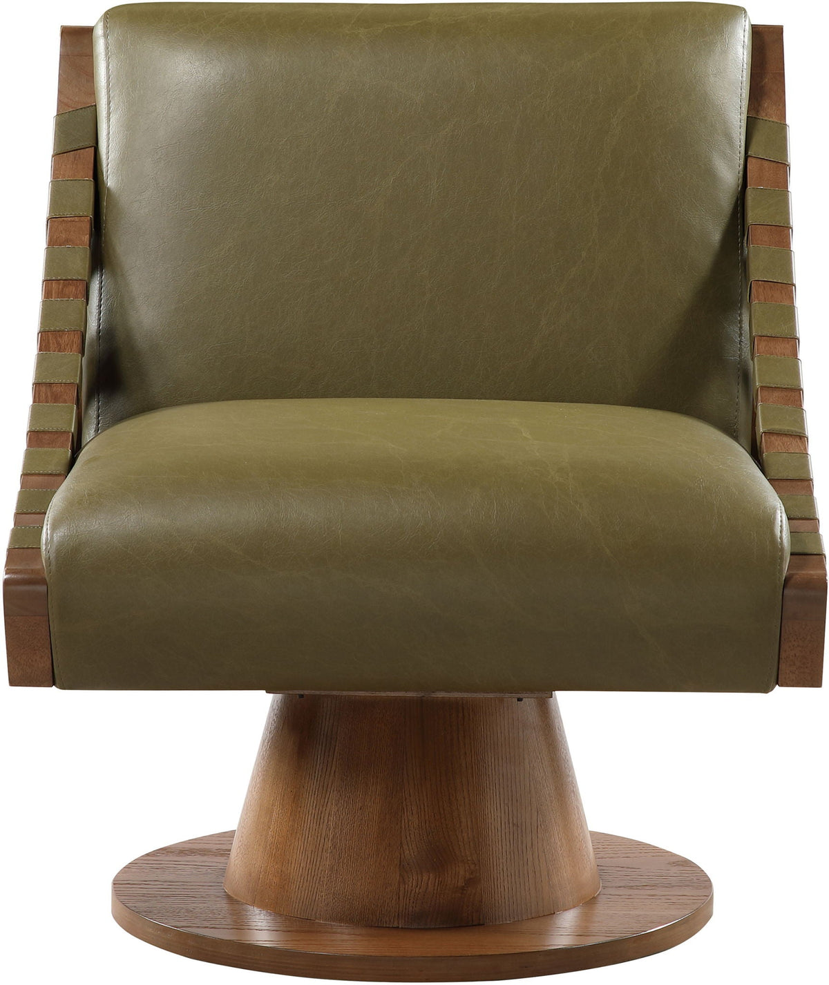 Millwin - Swivel Accent Chair with Brown Base