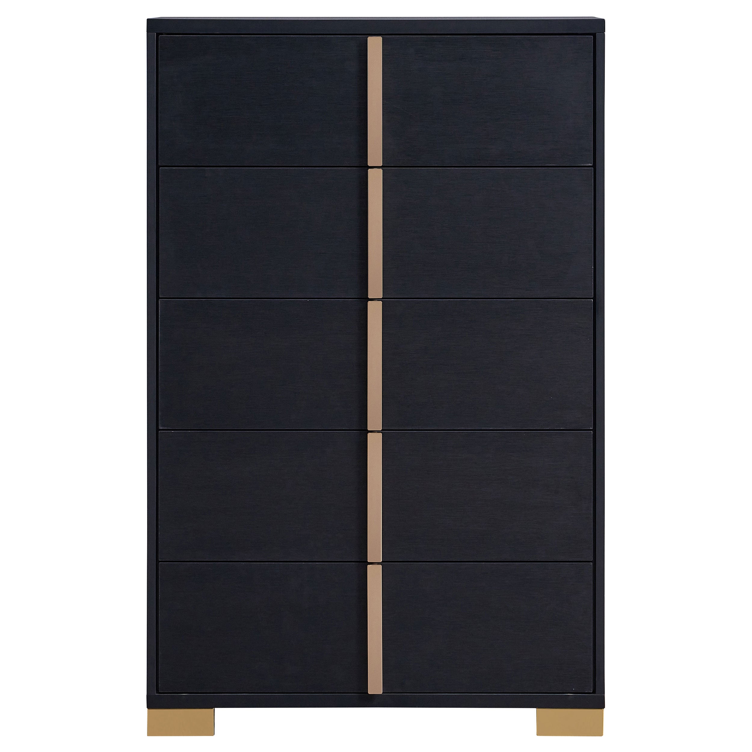 Marceline 5-drawer Chest Black