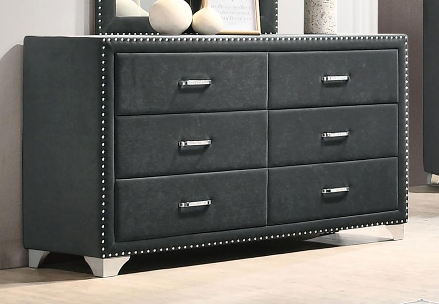 Melody 6-drawer Upholstered Dresser