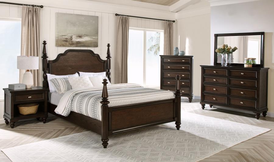 Andover Bedroom Set Dark Oak