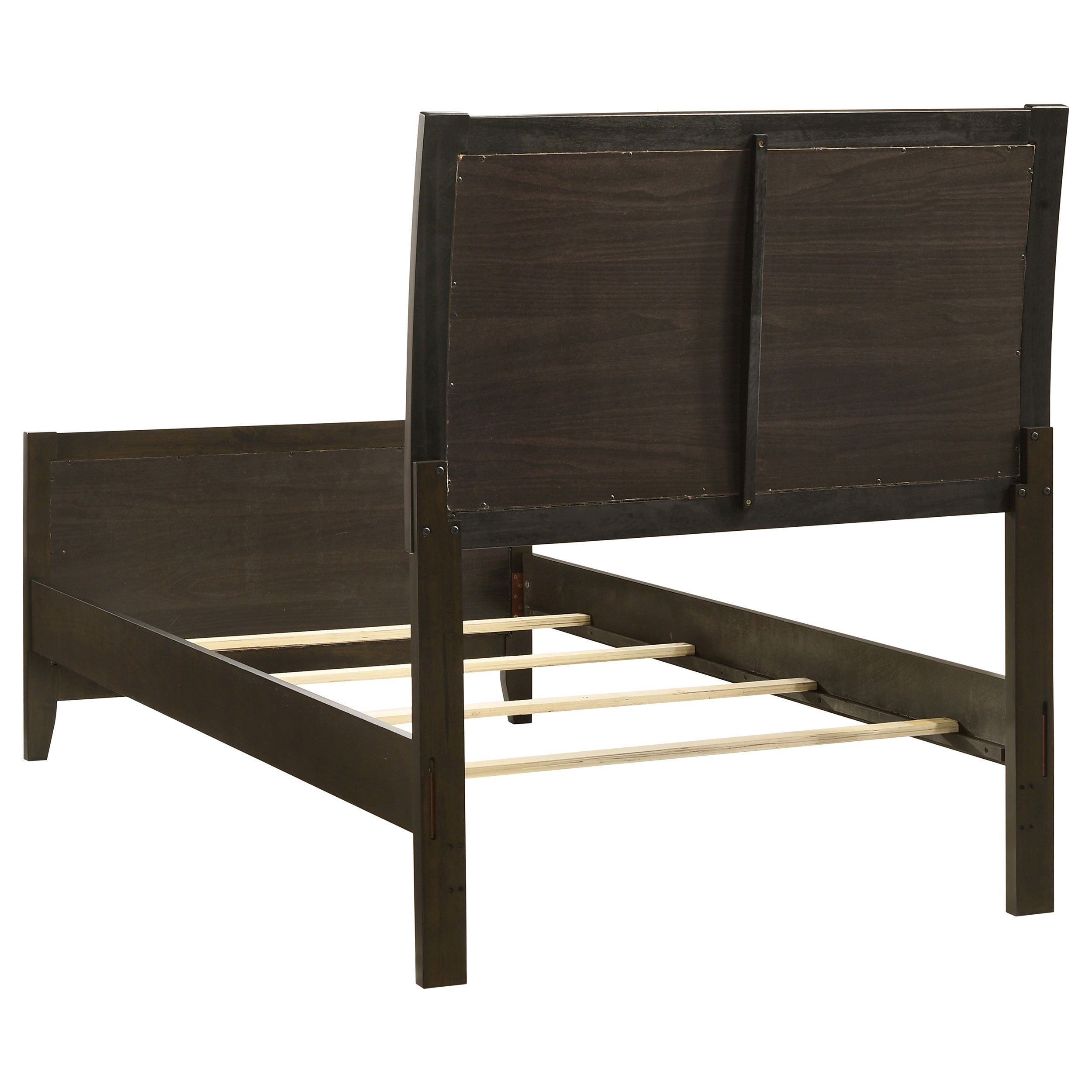 Wilkes 51-inch Upholstered  Bed Dark Cocoa